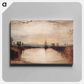 アートパネル-Chichester Canal - ウィリアム ターナー Canvas.