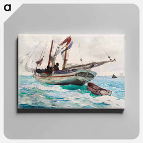 アートパネル-Schooner–Nassau - ウィンスロー ホーマー Canvas.
