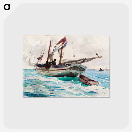アートポストカード-Schooner–Nassau - ウィンスロー ホーマー Postcard.