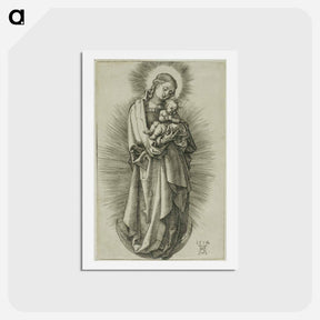 アートポストカード-The Virgin on the Crescent with a Diadem - アルブレヒト デューラー Postcard.