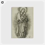アートポストカード-The Virgin on the Crescent with a Diadem - アルブレヒト デューラー Postcard.