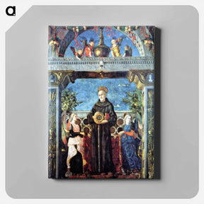 アートパネル-St. Bernardine of Siena with the Angels - アンドレア マンテーニャ Canvas.