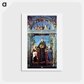 アートポストカード-St. Bernardine of Siena with the Angels - アンドレア マンテーニャ Postcard.