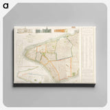 The City of New York: Longworth's Explanatory Map and Plan - アンティーク地図 Canvas.