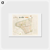 アートポストカード-The City of New York: Longworth's Explanatory Map and Plan - アンティーク地図 Postcard.