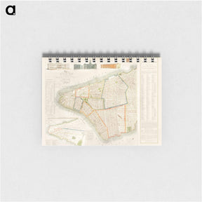 アートメモ帳-The City of New York: Longworth's Explanatory Map and Plan - アンティーク地図 Memo.