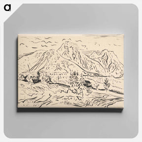 アートパネル-Mountain landscape - アーノルド ピーター ワイズ クビンチャン Canvas.
