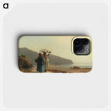 Two Women Chatting by the Sea - Camille Pissarro Phone Case.