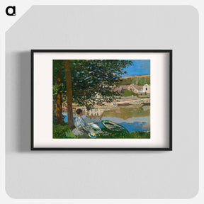 アートポスター-On the Bank of the Seine, Bennecourt - クロード モネ Poster.