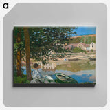 On the Bank of the Seine, Bennecourt - クロード モネ Canvas.