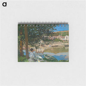 アートメモ帳-On the Bank of the Seine, Bennecourt - クロード モネ Memo.