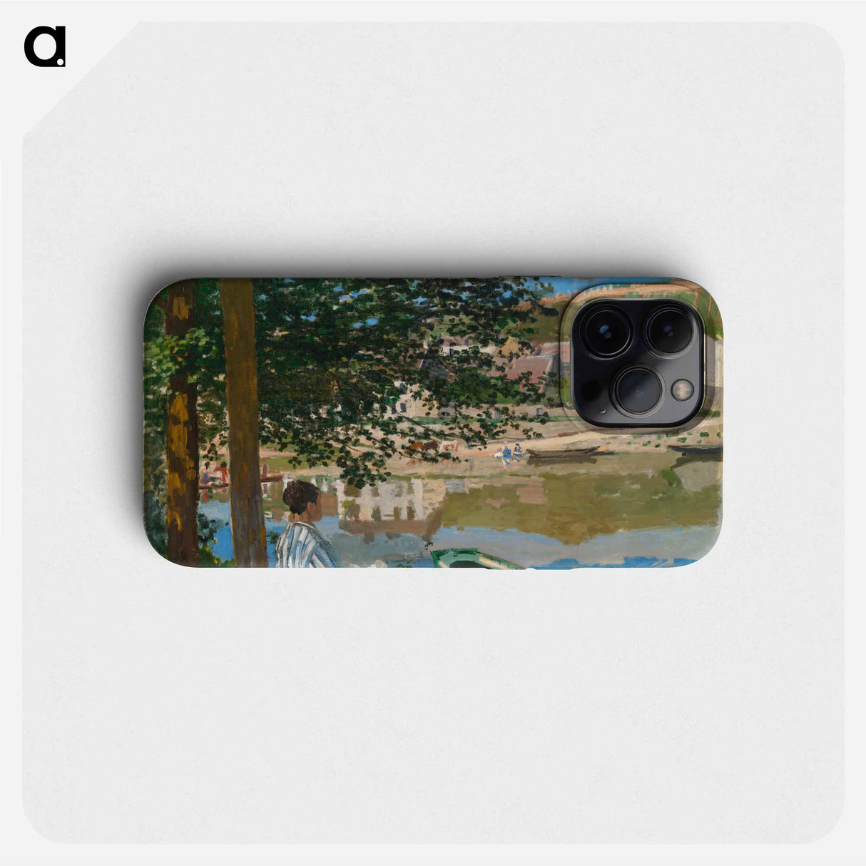 On the Bank of the Seine, Bennecourt - クロード モネ Phone Case.