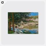 On the Bank of the Seine, Bennecourt - クロード モネ Postcard.