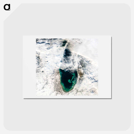アートポストカード-Sediment Transformation of Lake Michigan
 - 上空からの地球 Postcard.