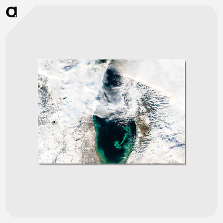 アートポストカード-Sediment Transformation of Lake Michigan
 - 上空からの地球 Postcard.