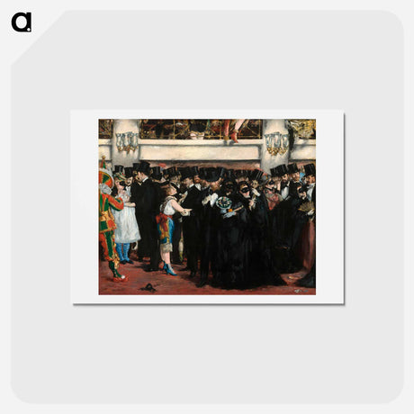 アートポストカード-Masked Ball at the Opera - エドゥアール マネ Postcard.