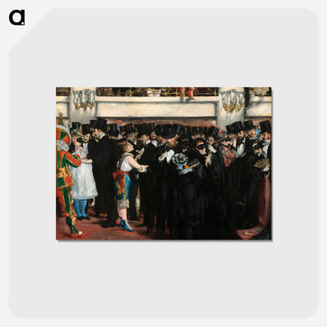 アートポストカード-Masked Ball at the Opera - エドゥアール マネ Postcard.