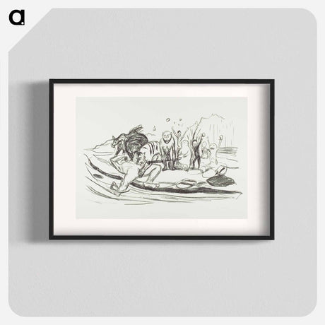 アートポスター-Alpha’s Death - エドヴァルド ムンク Poster.