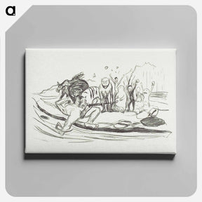 アートパネル-Alpha’s Death - エドヴァルド ムンク Canvas.