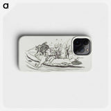 Alpha's Death - Edvard Munch Phone Case.