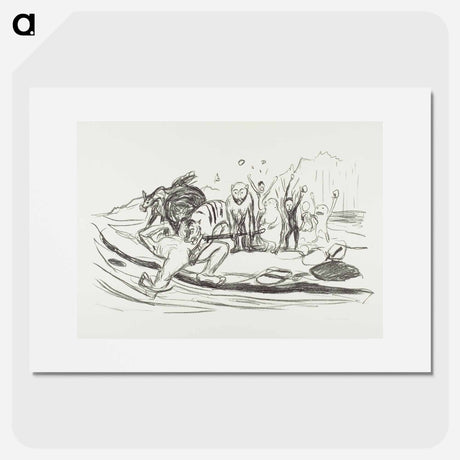 アートポスター-Alpha’s Death - エドヴァルド ムンク Poster.