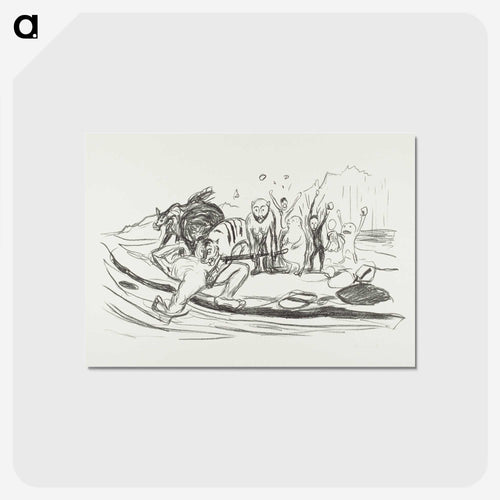 アルファの死 - エドヴァルド ムンク Postcard.