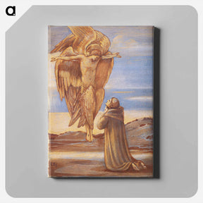 アートパネル-St. Francis Receiving the Stigmata - エドワード バーン ジョーンズ Canvas.