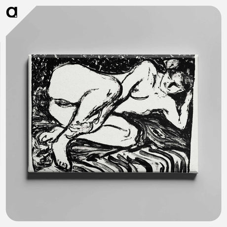 アートパネル-Reclining Nude - エルンスト ルートヴィヒ キルヒナー Canvas.