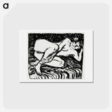 アートポストカード-Reclining Nude - エルンスト ルートヴィヒ キルヒナー Postcard.