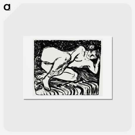 アートポストカード-Reclining Nude - エルンスト ルートヴィヒ キルヒナー Postcard.