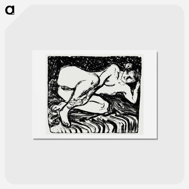 アートポストカード-Reclining Nude - エルンスト ルートヴィヒ キルヒナー Postcard.