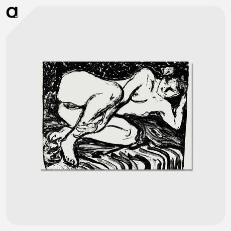 アートポストカード-Reclining Nude - エルンスト ルートヴィヒ キルヒナー Postcard.