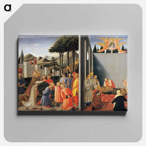 アートパネル-The Story of St. Nicholas - フラ アンジェリコ Canvas.