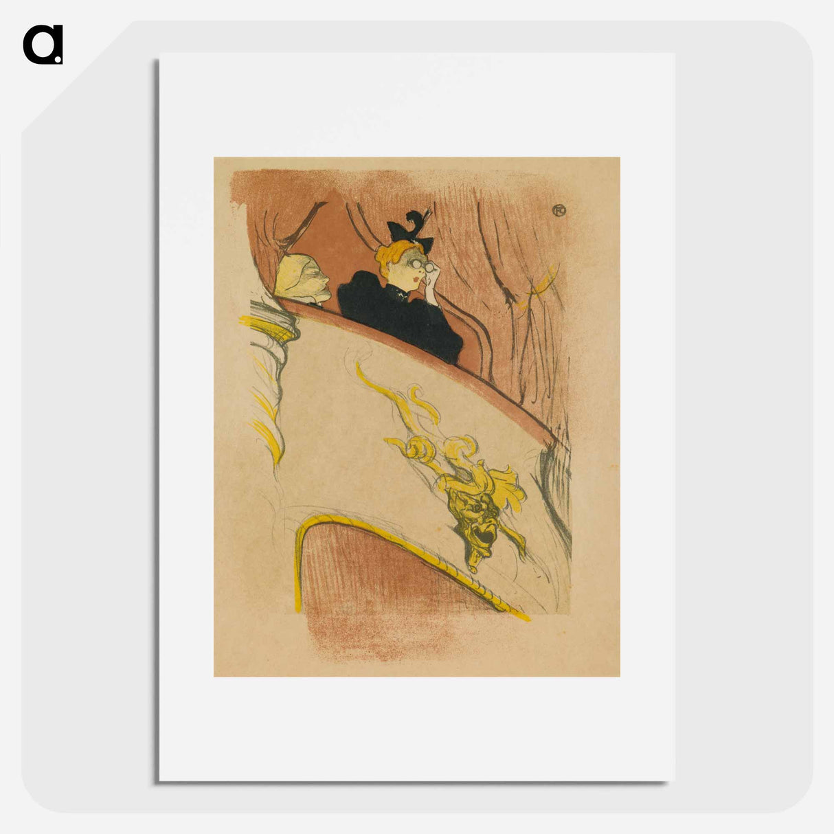 The Loge au Mascaron Doré - Henri de Toulouse-Lautrec Poster.