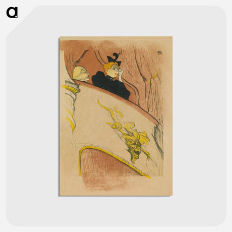 アートポストカード-La Loge au Mascaron Doré - アンリ ド トゥールーズ ロートレック Postcard.