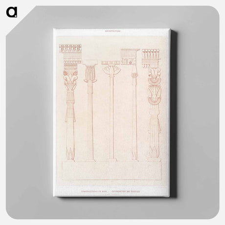 アートパネル-Egyptian Columns and Aedicules
 - エジプト美術史 Canvas.