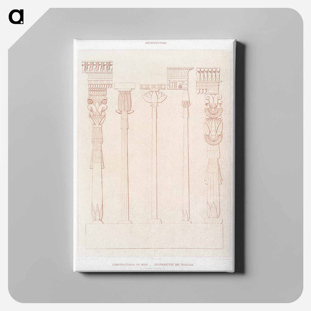 アートパネル-Egyptian Columns and Aedicules
 - エジプト美術史 Canvas.