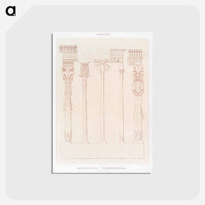 アートポストカード-Egyptian Columns and Aedicules
 - エジプト美術史 Postcard.