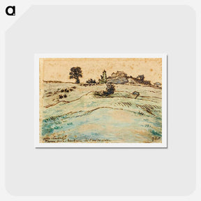 アートポストカード-Farm on the hills of the Ardoisière near Cusset - ジャン フランソワ ミレー Postcard.