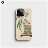 Ikebana arrangement of Peony and Willow in Dragon Pot - 喜多川 歌麿 Phone Case.