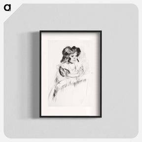 アートポスター-Margot, Resting Arms on Back of Armchair - メアリー カサット Poster.