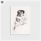 アートポストカード-Margot, Resting Arms on Back of Armchair - メアリー カサット Postcard.