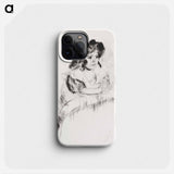 Margot, Resting Arms on Back of Armchair - メアリー カサット Phone Case.