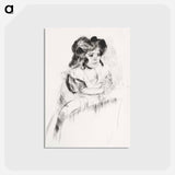 アートポストカード-Margot, Resting Arms on Back of Armchair - メアリー カサット Postcard.