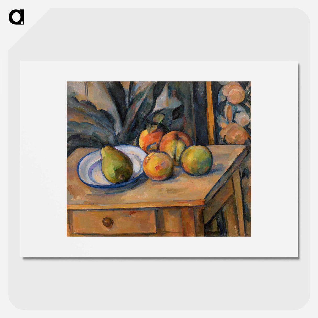 The Large Pear - Paul Cezanne Poster.