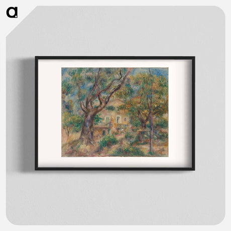 アートポスター-The Farm at Les Collettes, Cagnes - ピエール オーギュスト ルノワール Poster.