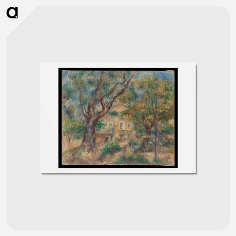 アートポストカード-The Farm at Les Collettes, Cagnes - ピエール オーギュスト ルノワール Postcard.