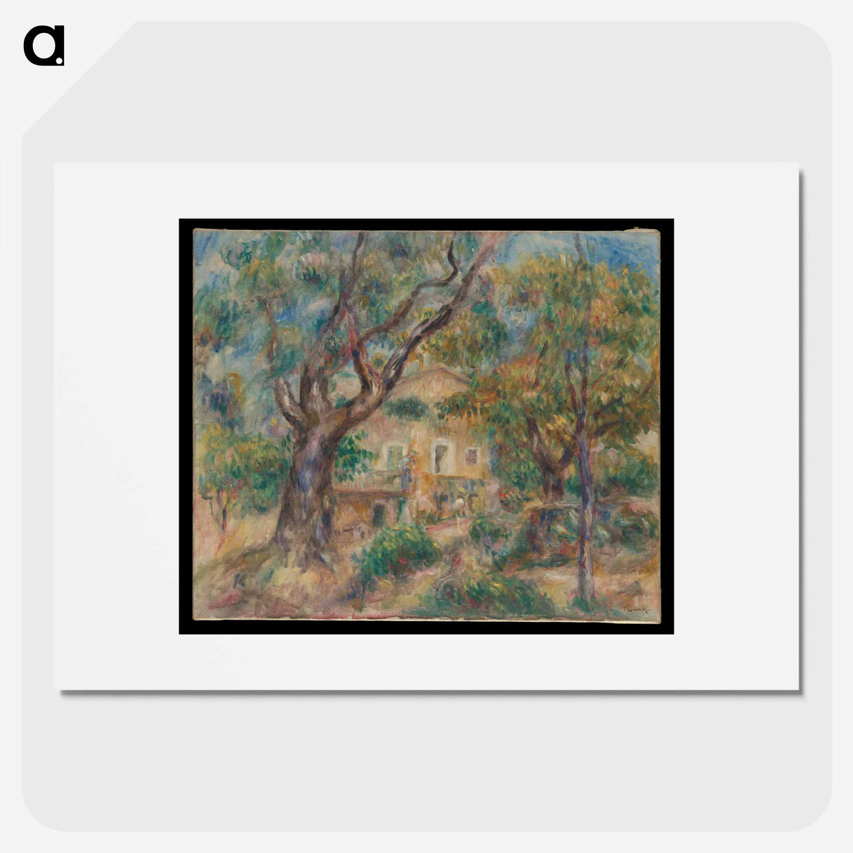 The Farm at Les Collettes, Cagnes - Pierre-Auguste Renoir Poster.