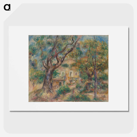 アートポスター-The Farm at Les Collettes, Cagnes - ピエール オーギュスト ルノワール Poster.