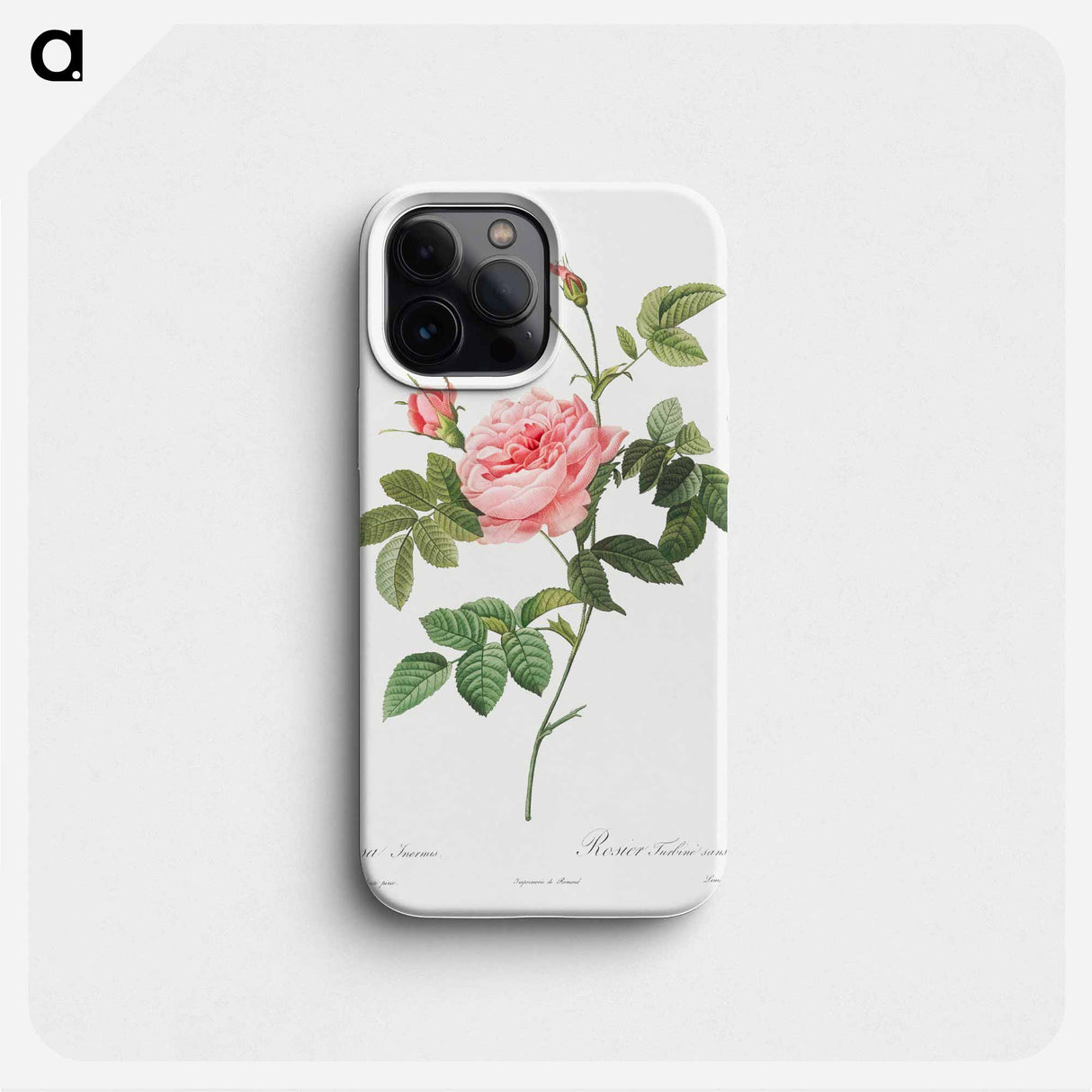 Boursault Rose - ピエール ジョゼフ ルドゥーテ Phone Case.